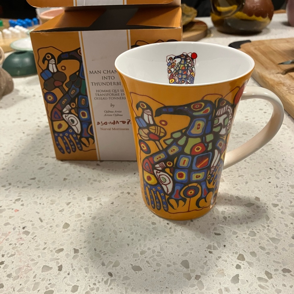Ojibway First Nation “Man Changes into Thunderbird” Porcelain Mug
